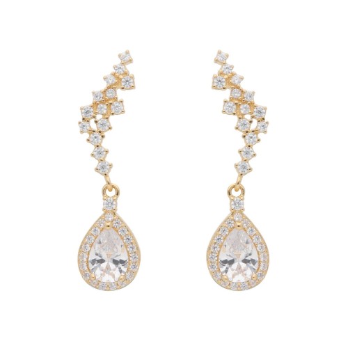 Pendientes plata y circonitas - LAD3119A-D