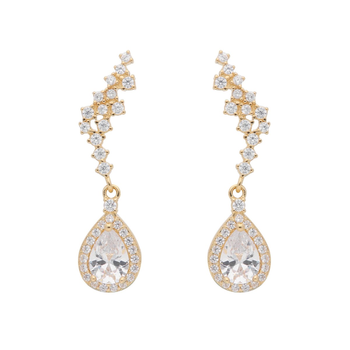 Pendientes plata y circonitas - LAD3119A-D