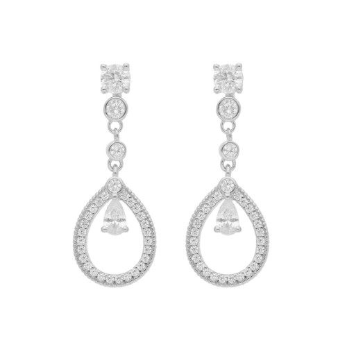 Pendientes plata y circonitas - LAD3120A