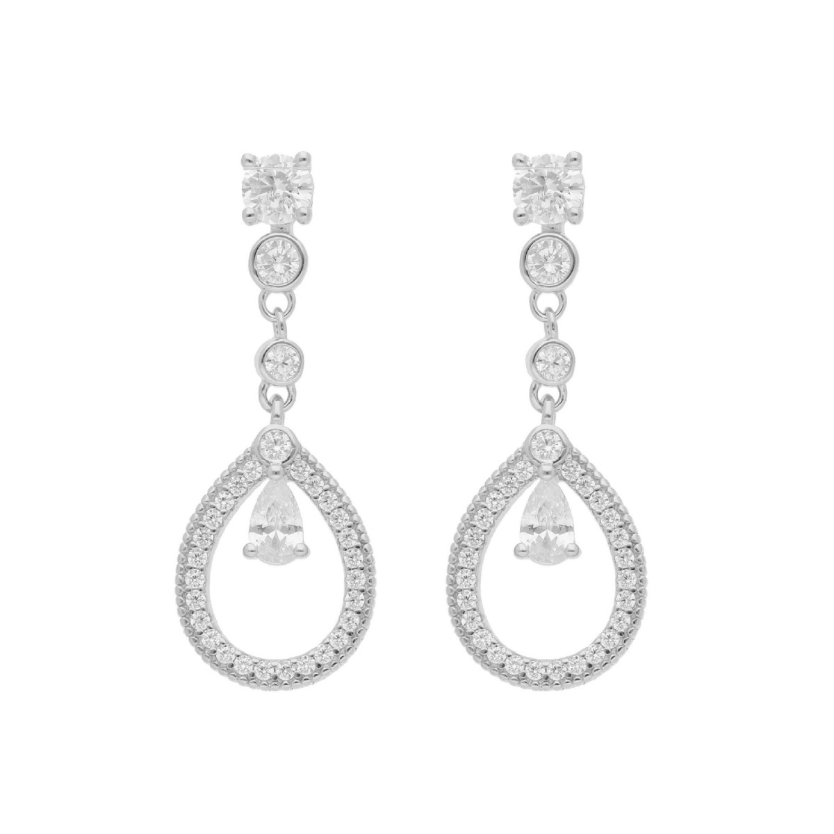 Pendientes plata y circonitas - LAD3120A