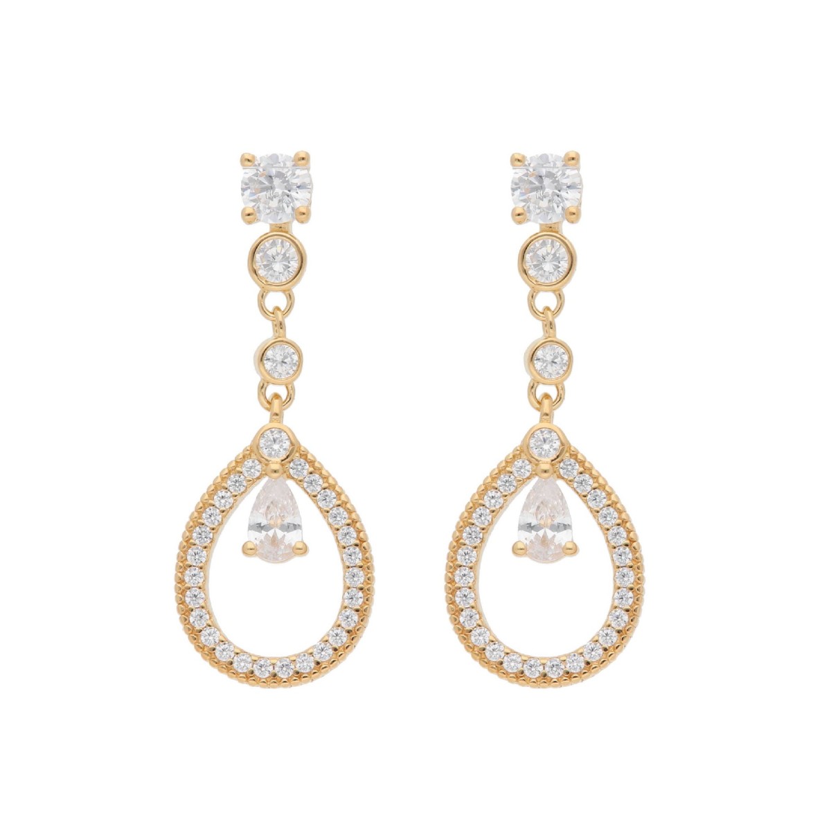 Pendientes plata y circonitas - LAD3120A-D