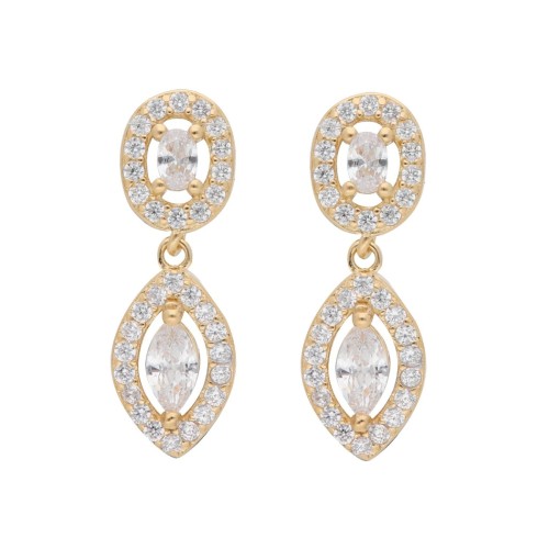 Pendientes plata y circonitas - LAD3121A-D