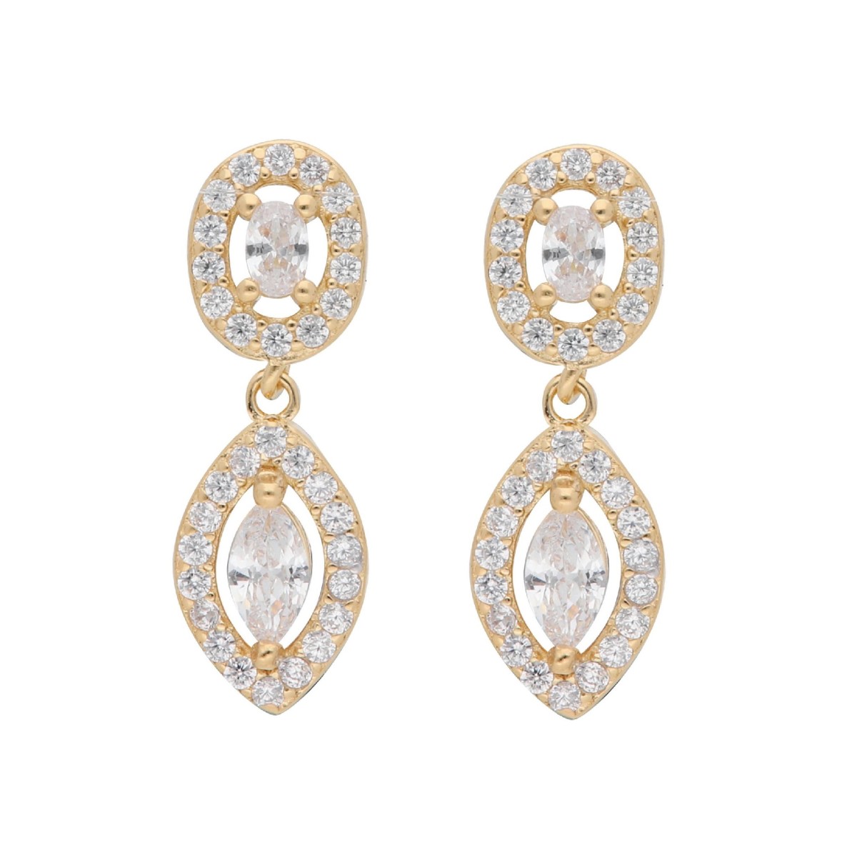 Pendientes plata y circonitas - LAD3121A-D