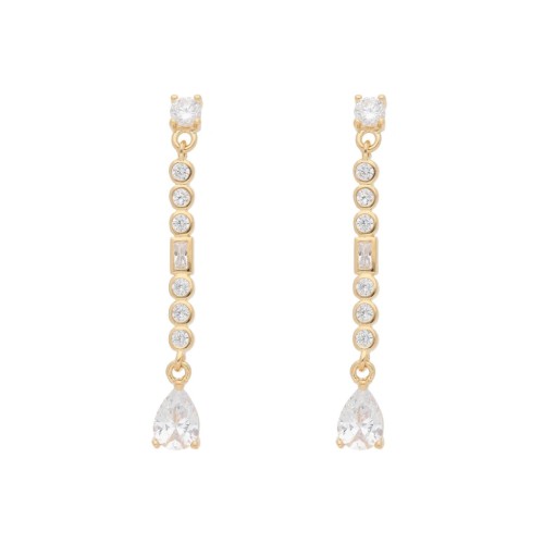 Pendientes plata y circonitas - LAD3123A-D