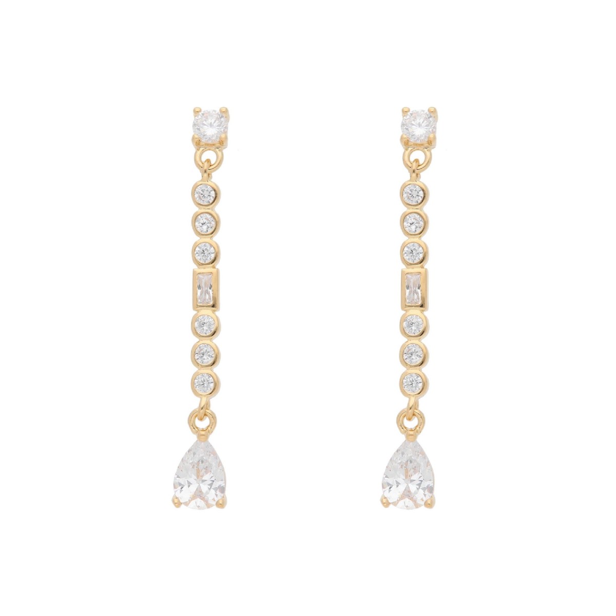 Pendientes plata y circonitas - LAD3123A-D