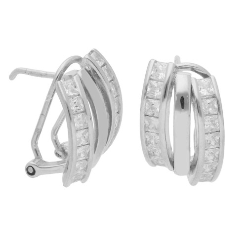 Pendientes plata y circonitas - LAD3131A