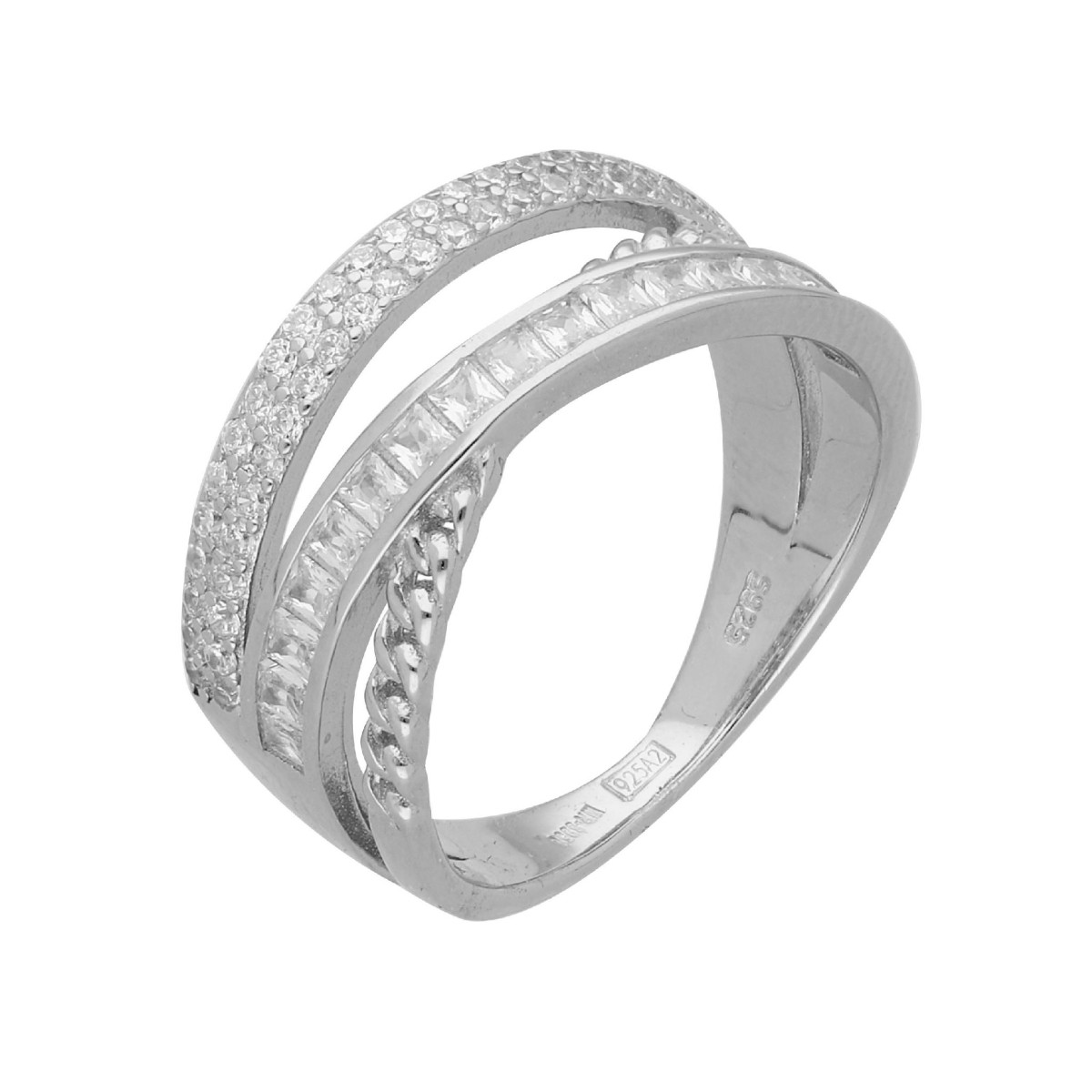 Anillo plata y circonitas - LAD3133AN