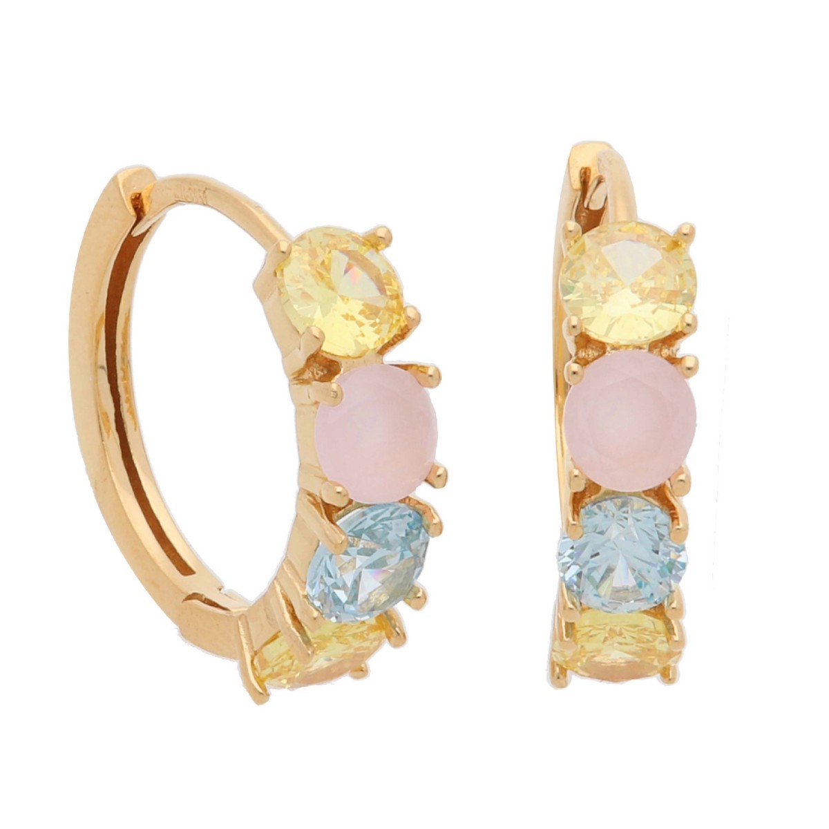 Pendientes plata y piedras naturales - LAD3138A-D