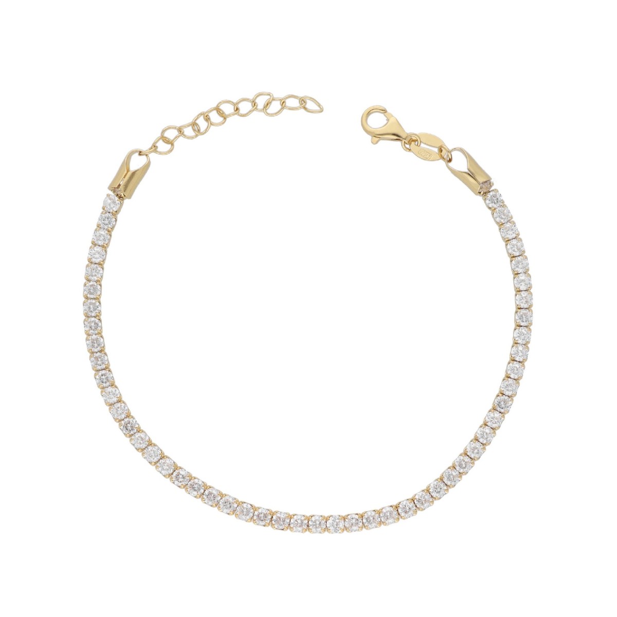 Pulsera plata y circonitas - LAD3139BR-D