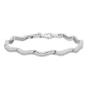 Pulsera plata y Premium Zirconia - LPZ198BR