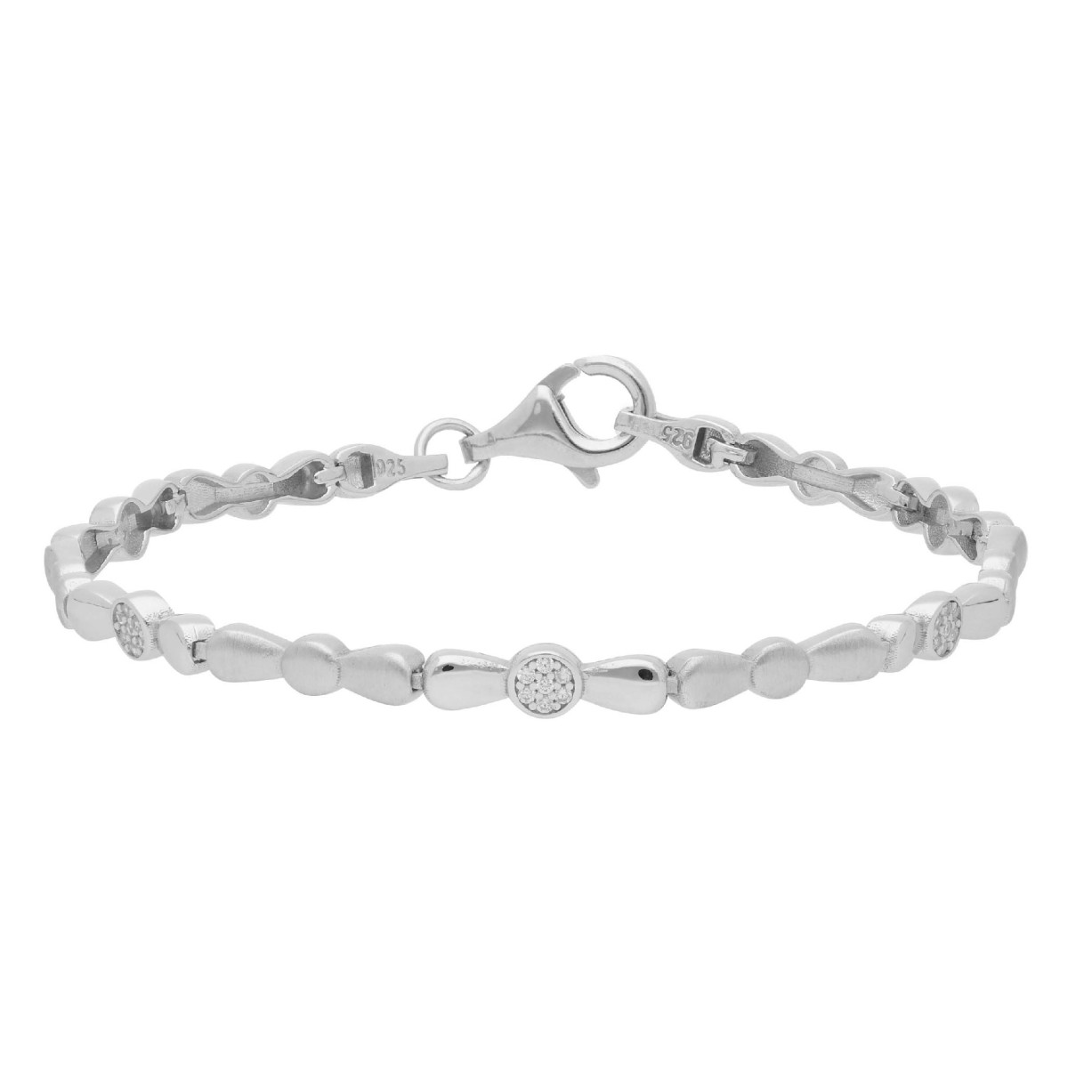 Pulsera plata y Premium Zirconia - LPZ199BR