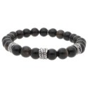 Pulsera acero y piedras naturales - BALI011BR