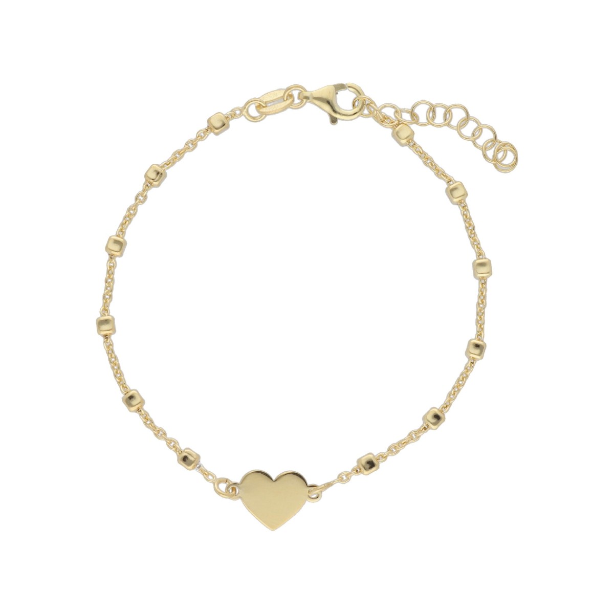 Pulsera corazón plata - LAF6382BR-CD