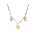 Collar trébol plata y circonitas - LAF6572CL-D