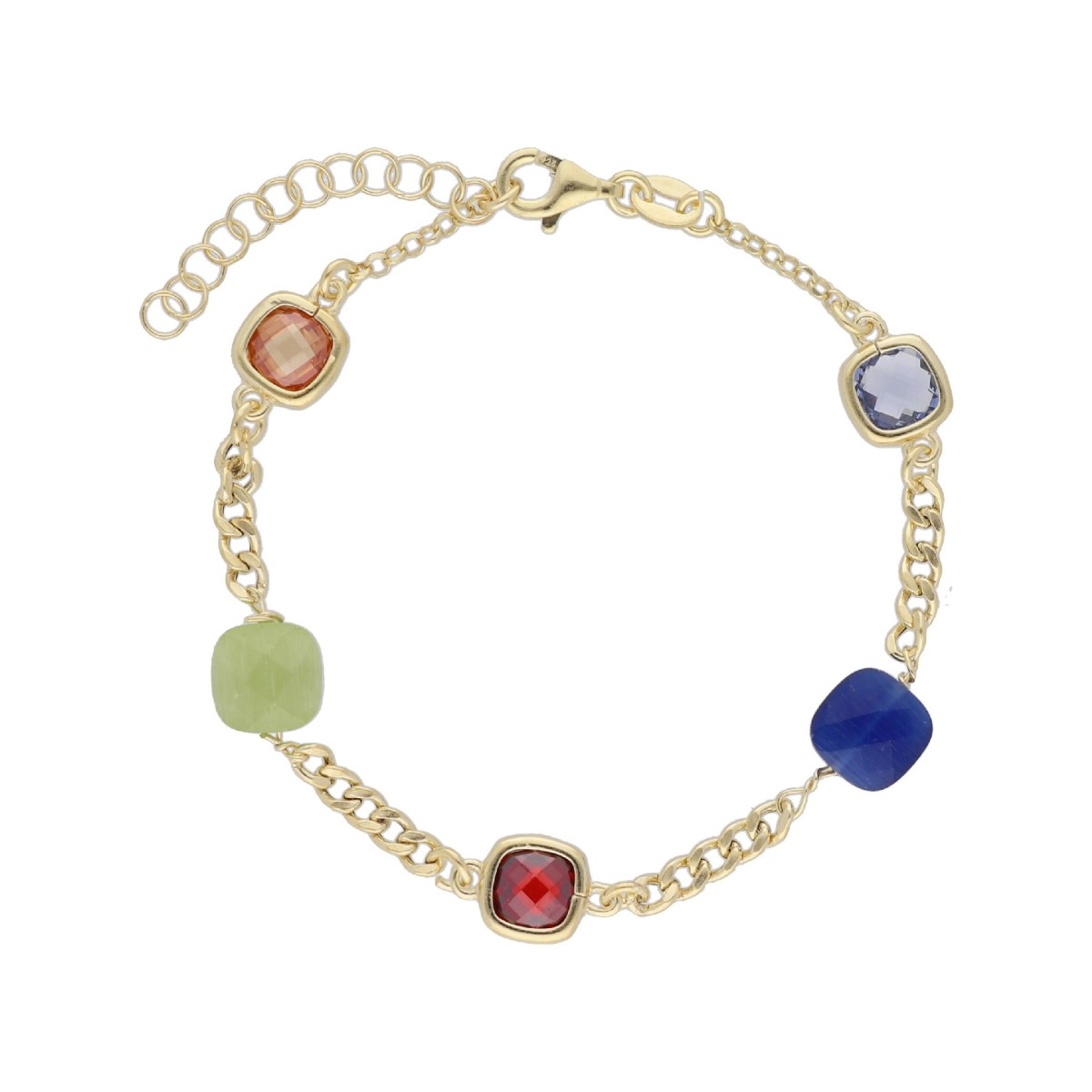 Pulsera plata y piedras - LAF6575BR-D