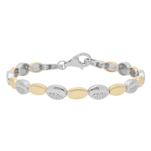 Pulsera plata y Premium Zirconia - LPZ197BR-B