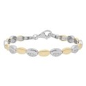 Pulsera plata y Premium Zirconia - LPZ197BR-B