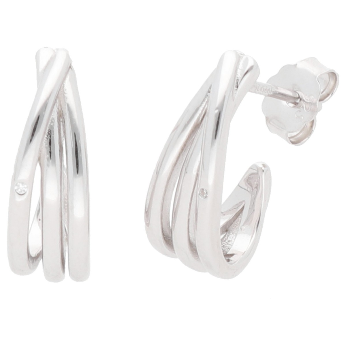 Pendientes plata y circonitas - LAD3143A
