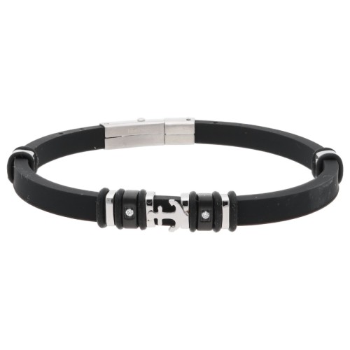 Pulsera caucho y acero - MTC192BR