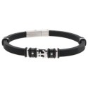 Pulsera caucho y acero - MTC192BR