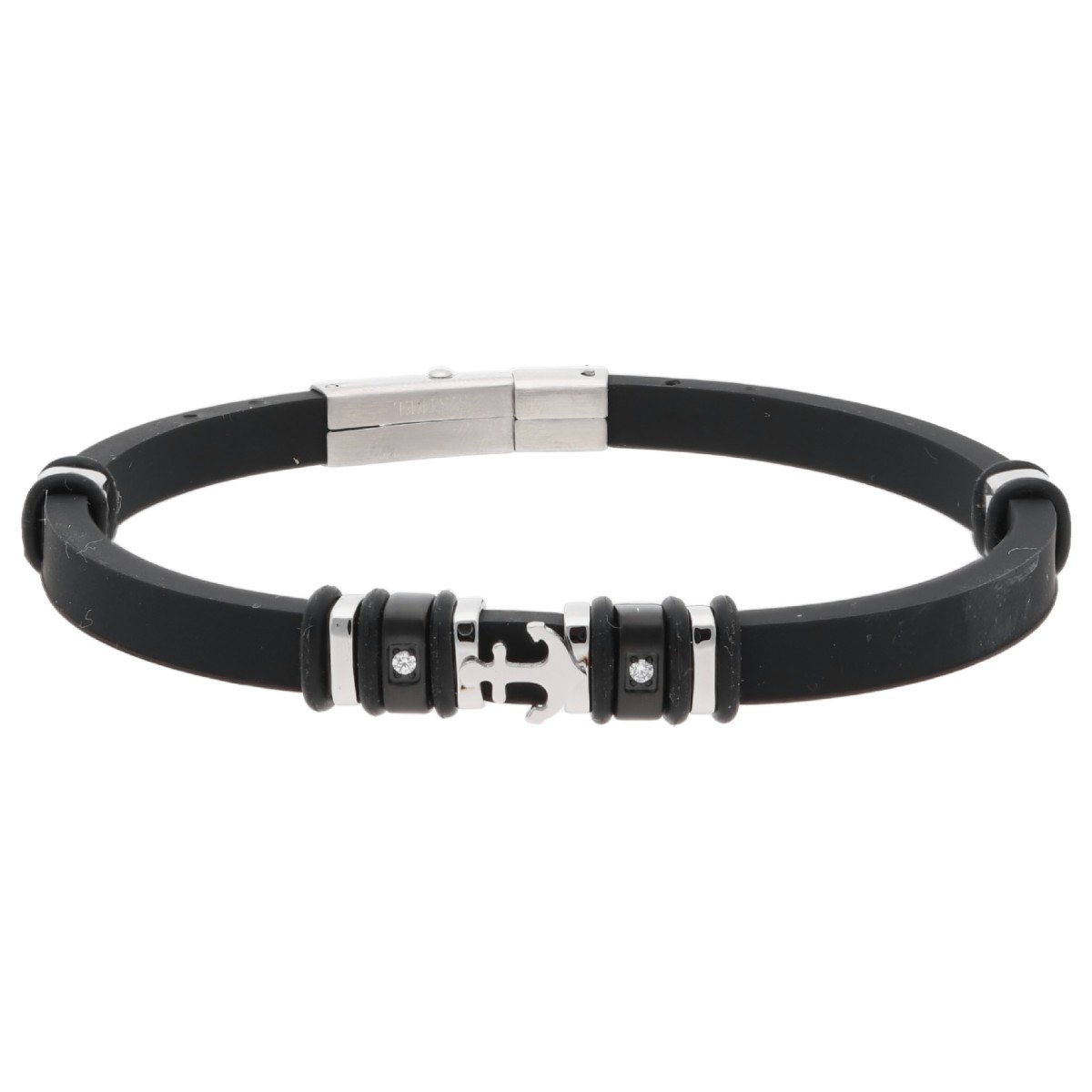 Pulsera caucho y acero - MTC192BR