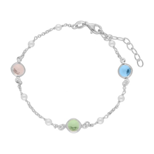 Pulsera plata y Liska Crystals - LSW4438BR