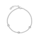 Pulsera plata y circonitas - LAD4785BR