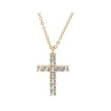 Cruz plata y circonitas - MED416CL-D