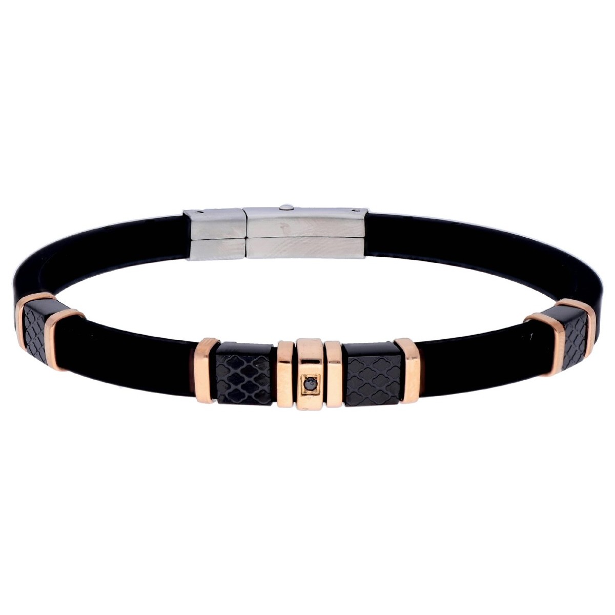 Pulsera caucho y acero - MTC167BR
