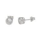 Pendientes plata y circonitas 4mm - LAD4603A-B4