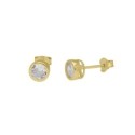 Pendientes plata y circonitas 3mm - LAD4603A-BD3