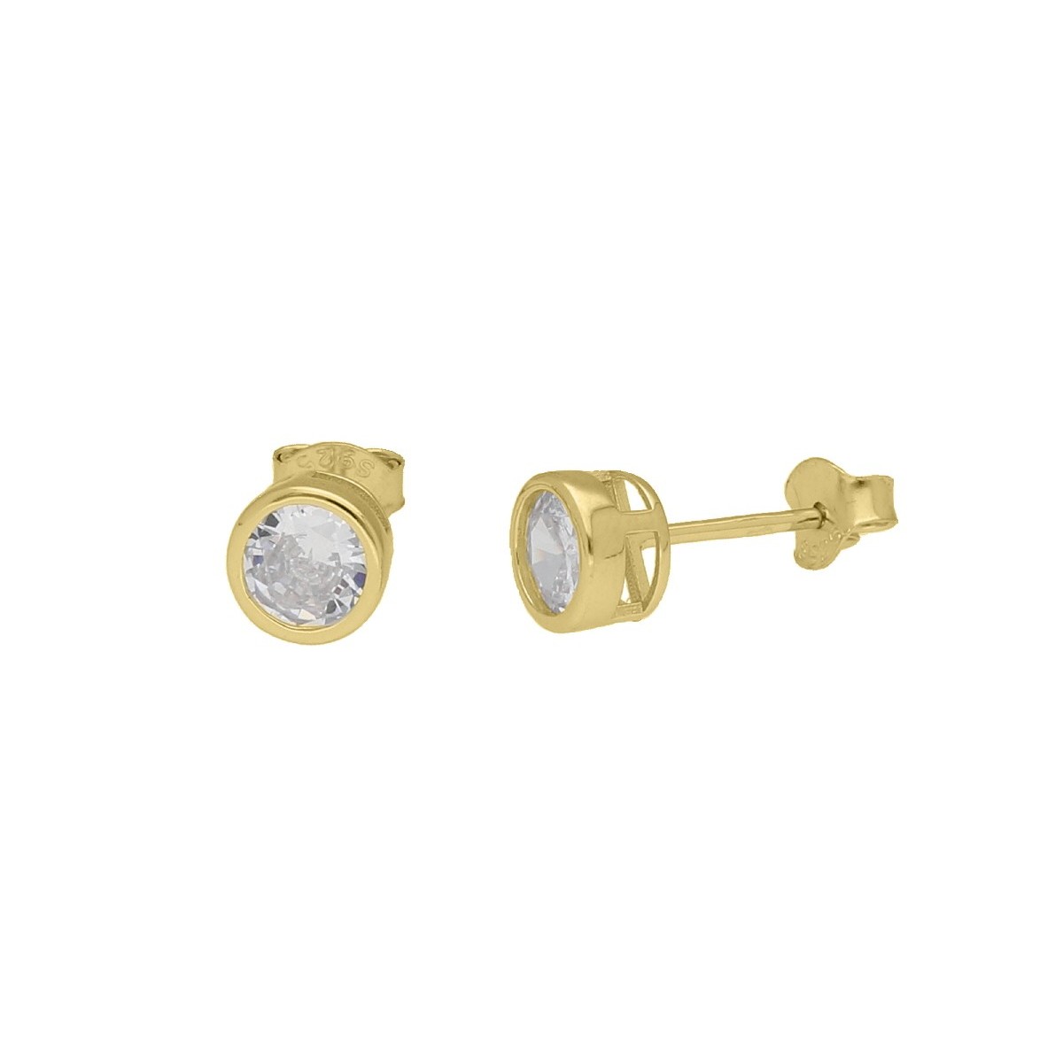 Pendientes plata y circonitas 3mm - LAD4603A-BD3