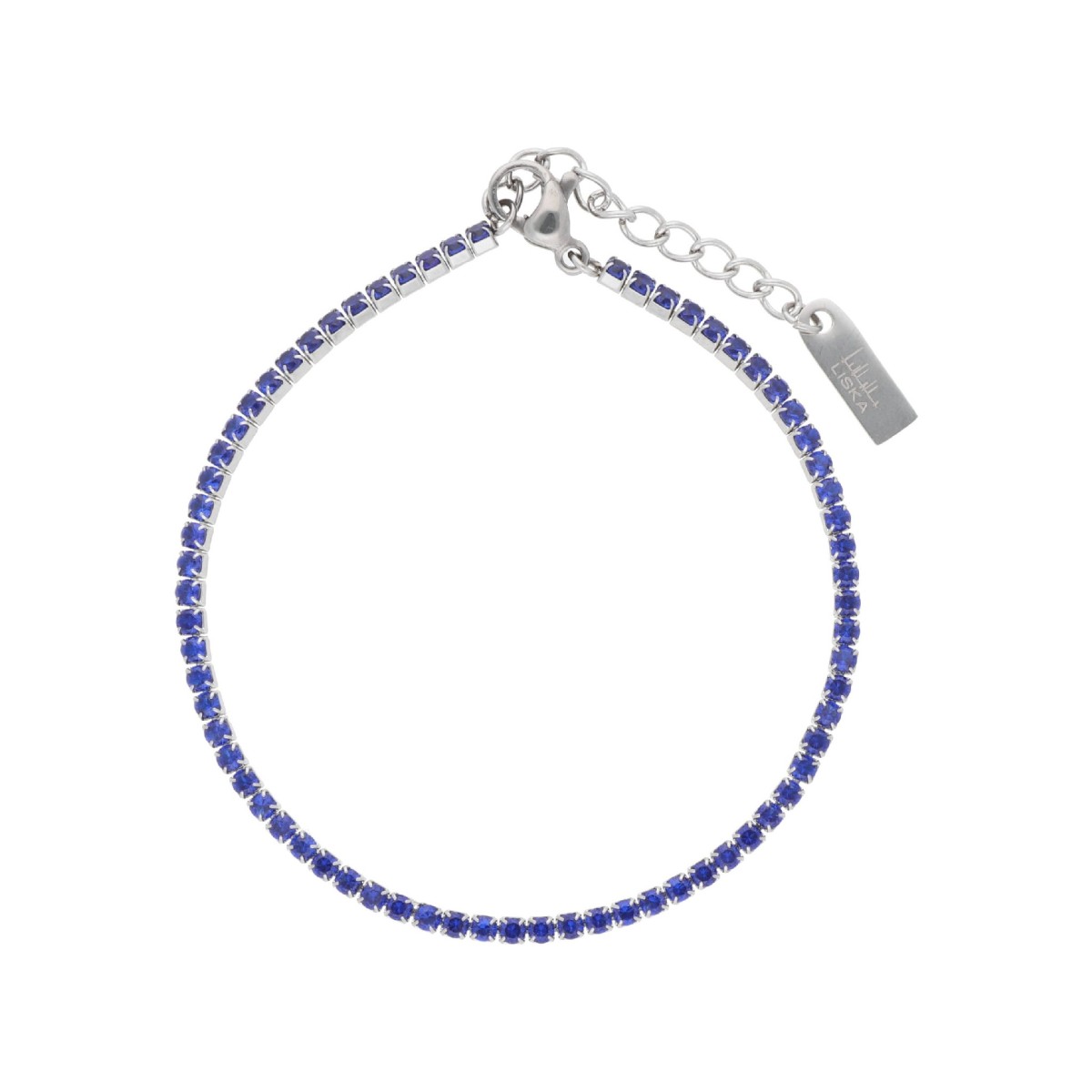 Pulsera riviere acero y circonitas - CH119T-BA