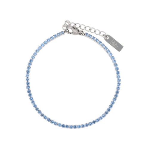 Pulsera riviere acero y circonitas - CH119T-BC