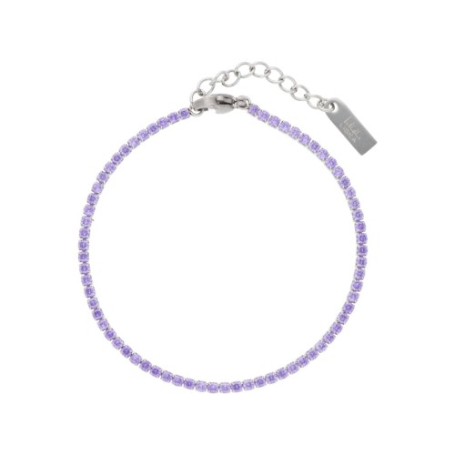 Pulsera riviere acero y circonitas - CH119T-BL