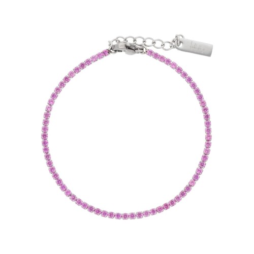 Pulsera riviere acero y circonitas - CH119T-BR