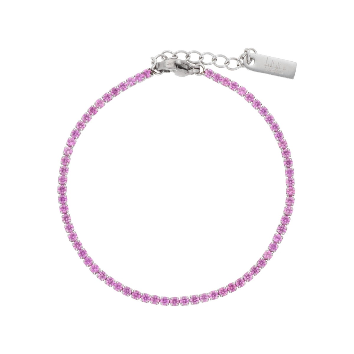 Pulsera riviere acero y circonitas - CH119T-BR