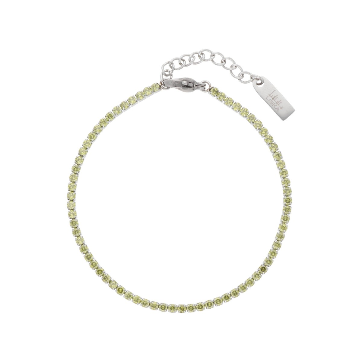 Pulsera riviere acero y circonitas - CH119T-BV