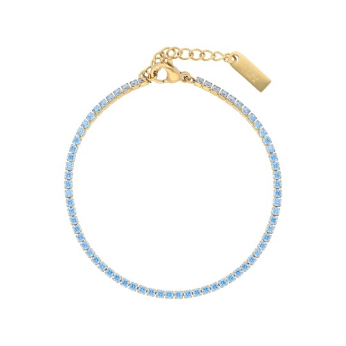 Pulsera riviere acero y circonitas - CH119T-DC