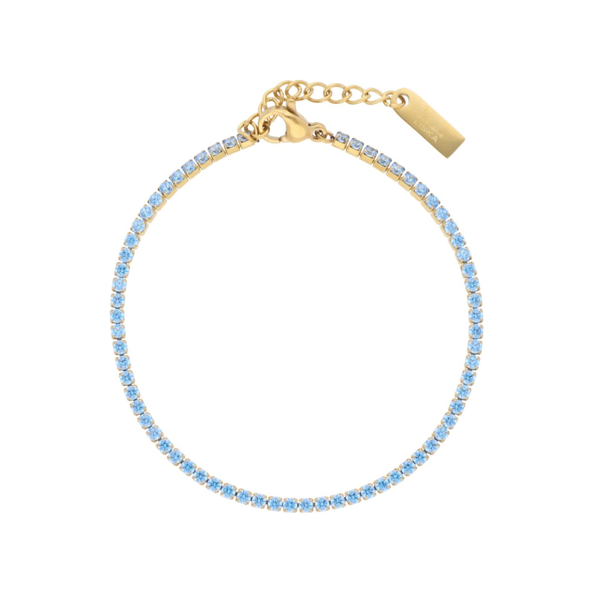 Pulsera riviere acero y circonitas - CH119T-DC
