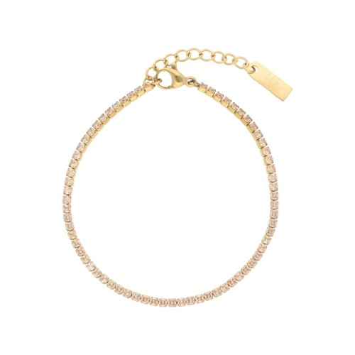 Pulsera riviere acero y circonitas - CH119T-DCH