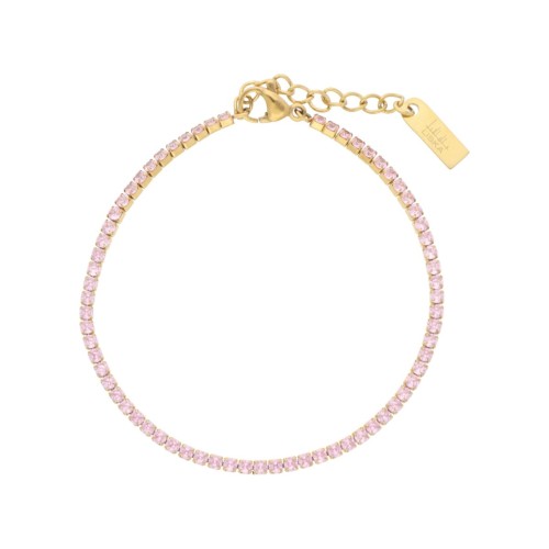 Pulsera riviere acero y circonitas - CH119T-DR