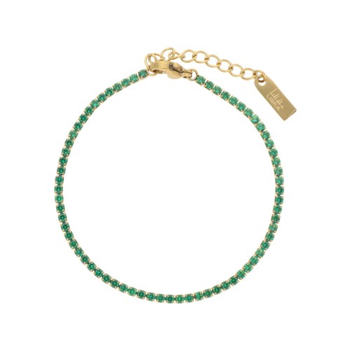 Pulsera riviere acero y circonitas - CH119T-DV