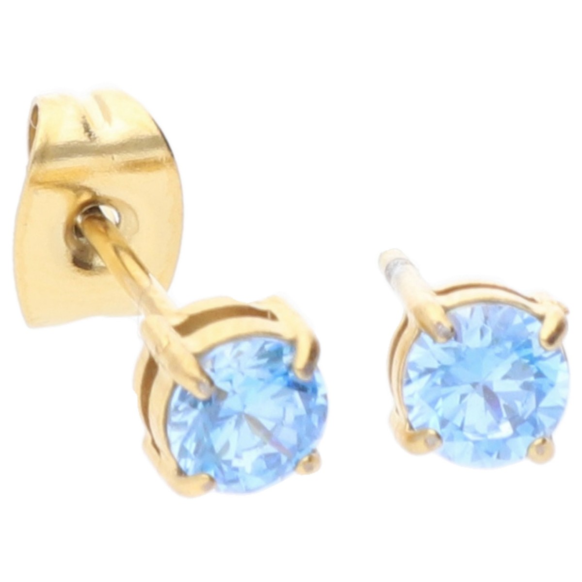 Pendientes acero y circonitas - CH120A-DC