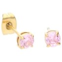 Pendientes acero y circonitas - CH120A-DR