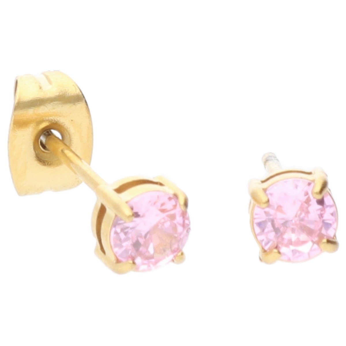 Pendientes acero y circonitas - CH120A-DR