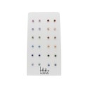 Pack 12 pendientes acero y circonitas - CH120PACK