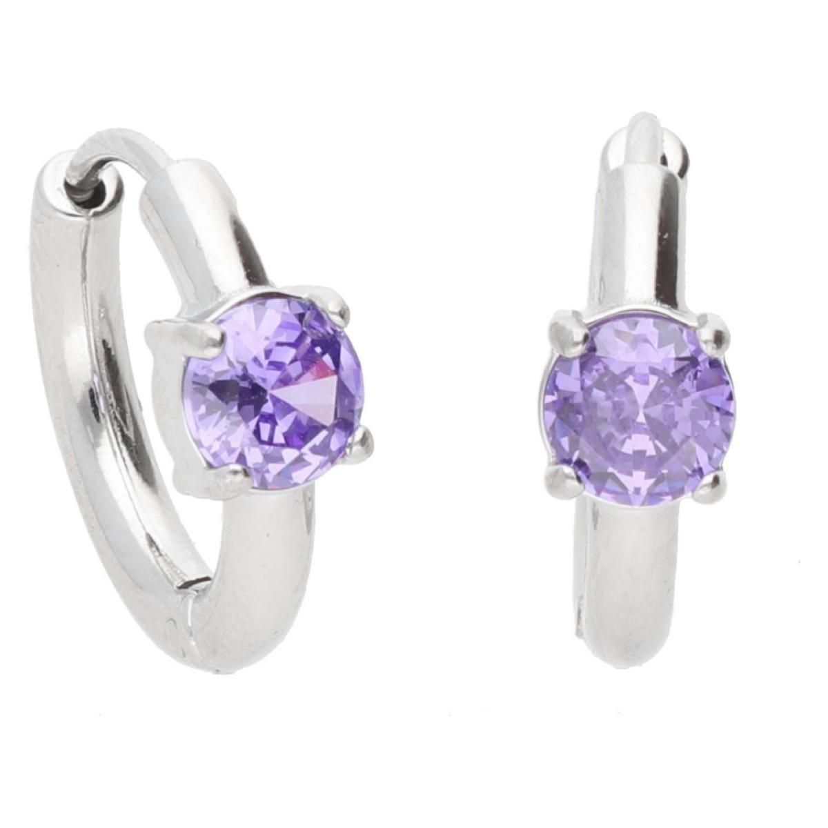 Pendientes acero y circonitas - CH121A-BL
