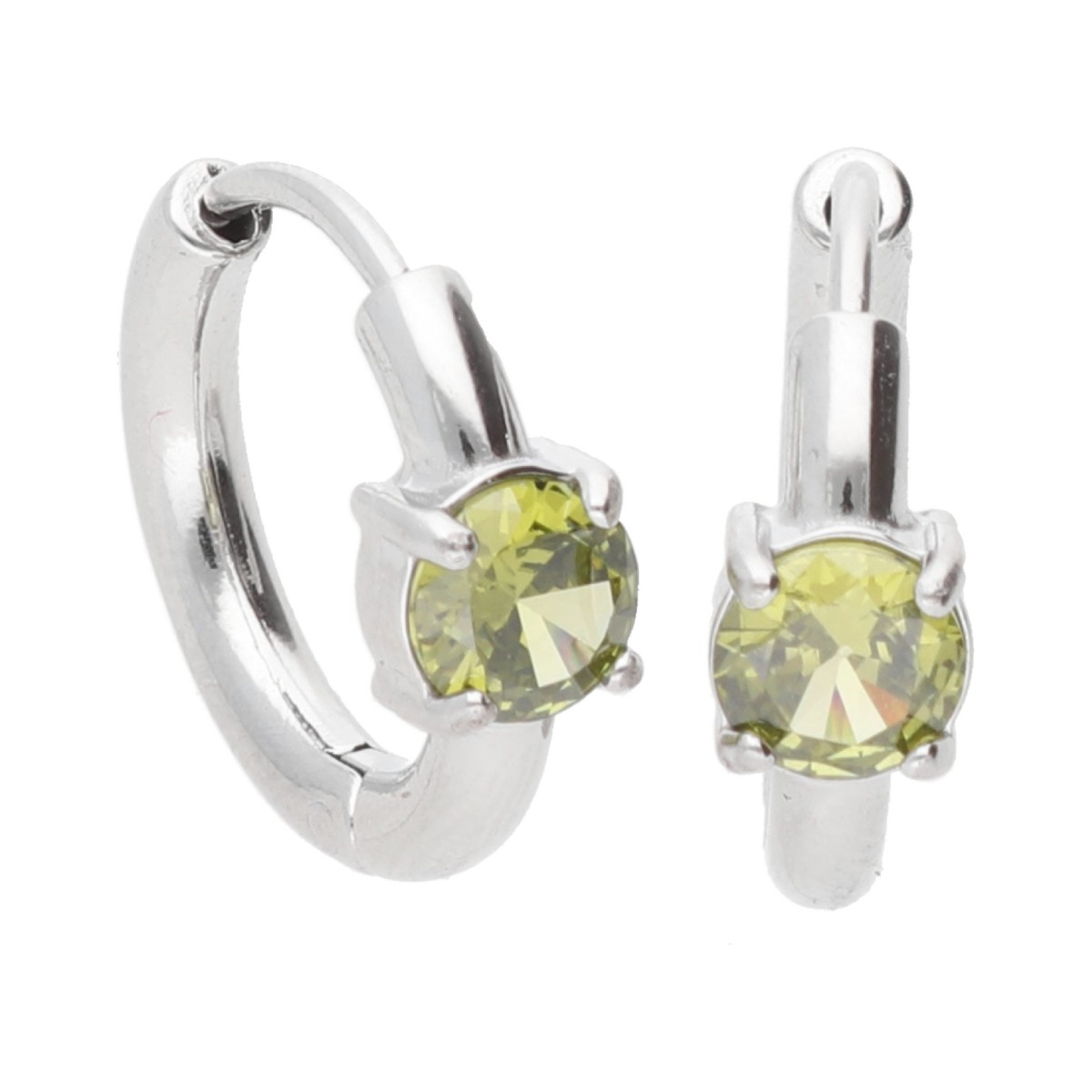 Pendientes acero y circonitas - CH121A-BV