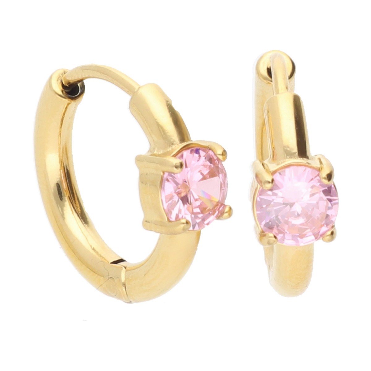 Pendientes acero y circonitas - CH121A-DR